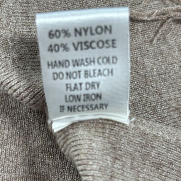 MITTOSHOP Women’s Sweater Hoodie Fringe Raw Edges Distressed Tan - Picture 9 of 9